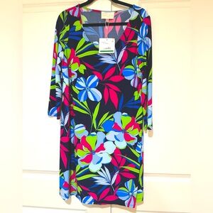 Cappagallo floral Midi Dress Women’s Size L NWT